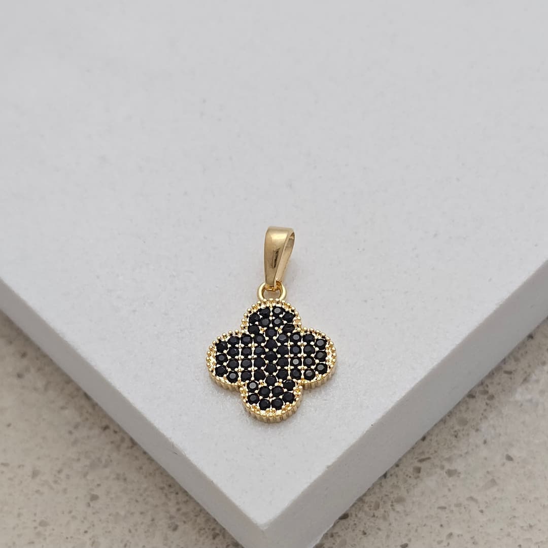 DIJE TREBOL MICROCIRCON 13X21MM