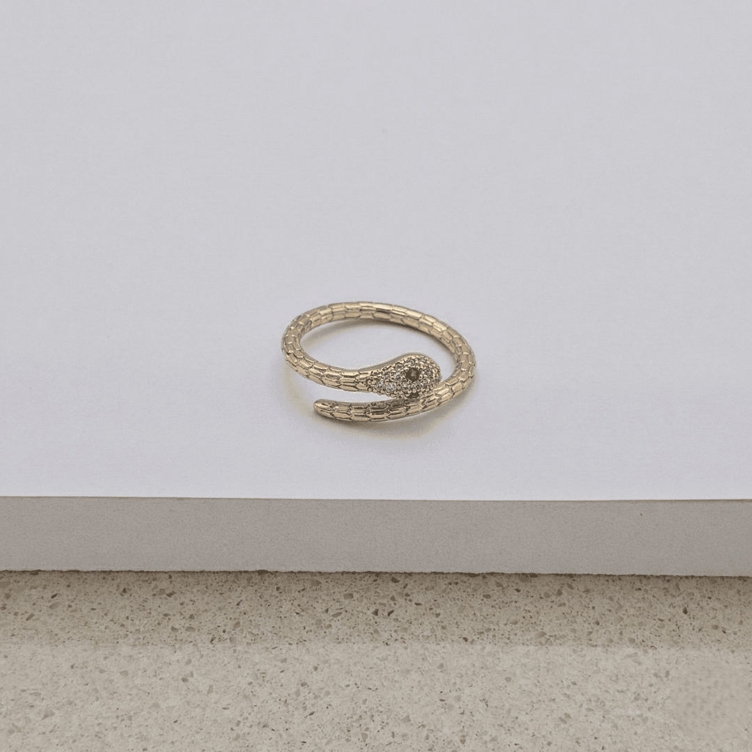 ANILLO SERPIENTE OJOS ESMERALDA