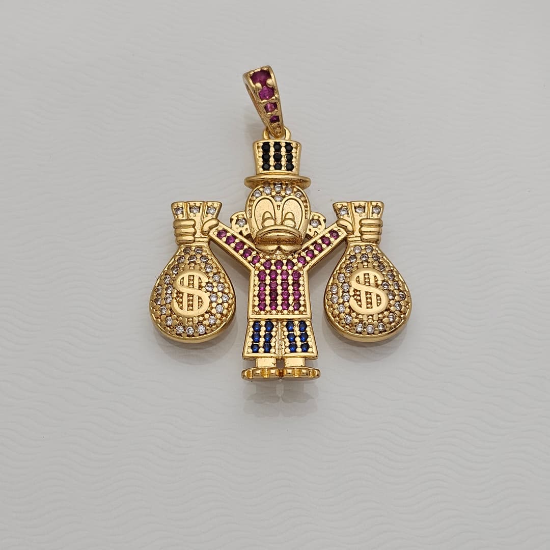 DIJE PATO CIRCON BOLSAS SIGNO $ 28X38MM